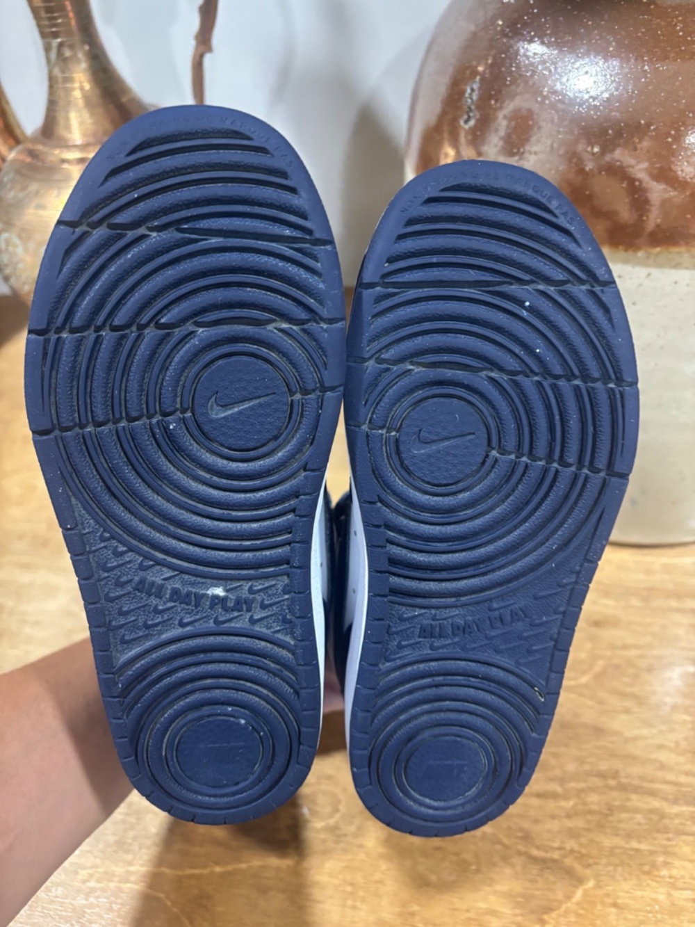 Nike | Court Borough Mid 2 CD7783-107 Navy Blue White Sneakers Shoes GS Size 13C - Picture 7 of 9